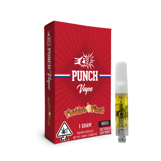 Punch (Indica) Florida's Finest 1g cartridge 85.12%